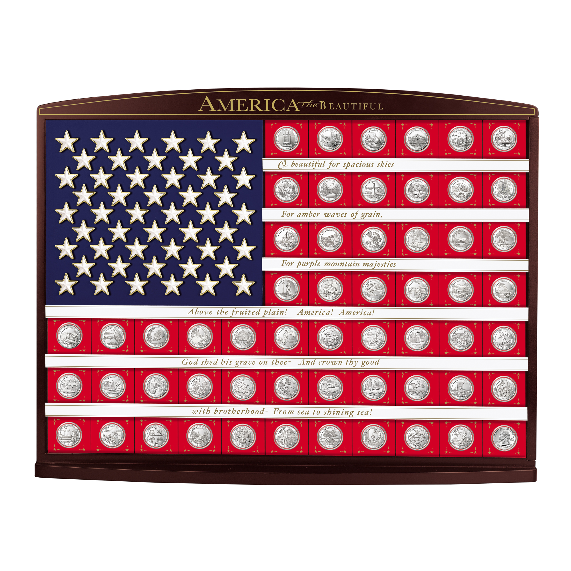 US States Coin Necklace Made From Your Choice of State Quarters Birthday Anniversary Christmas Gift Box Included