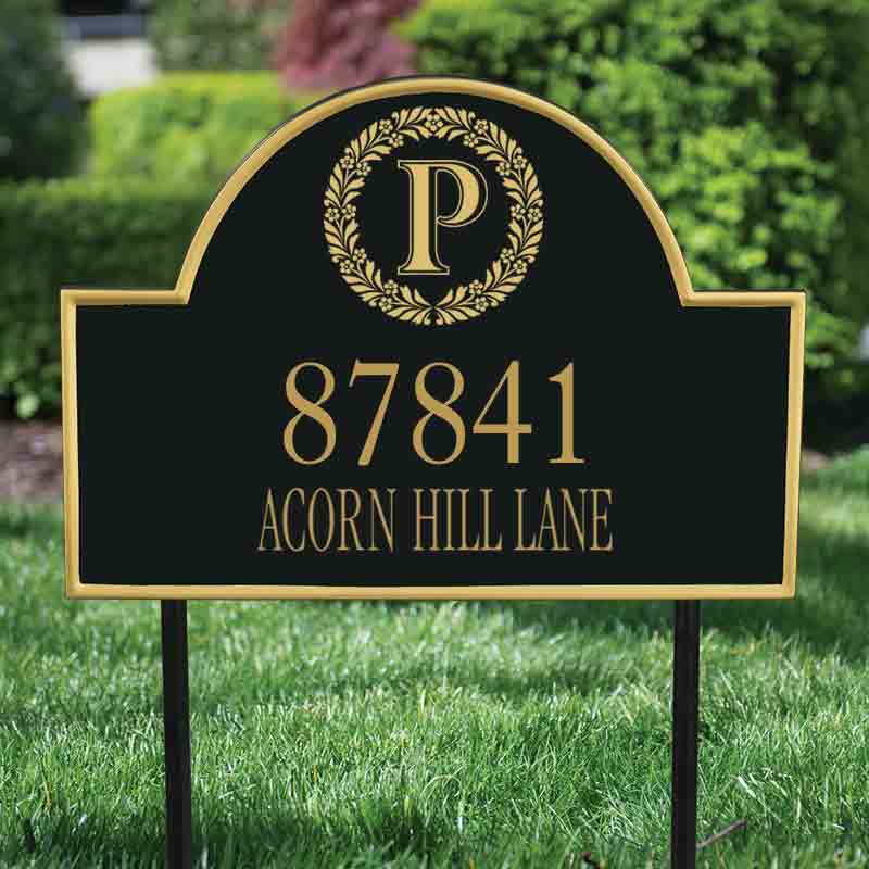 The Monogrammed Address Plaque 5719 001 9 1