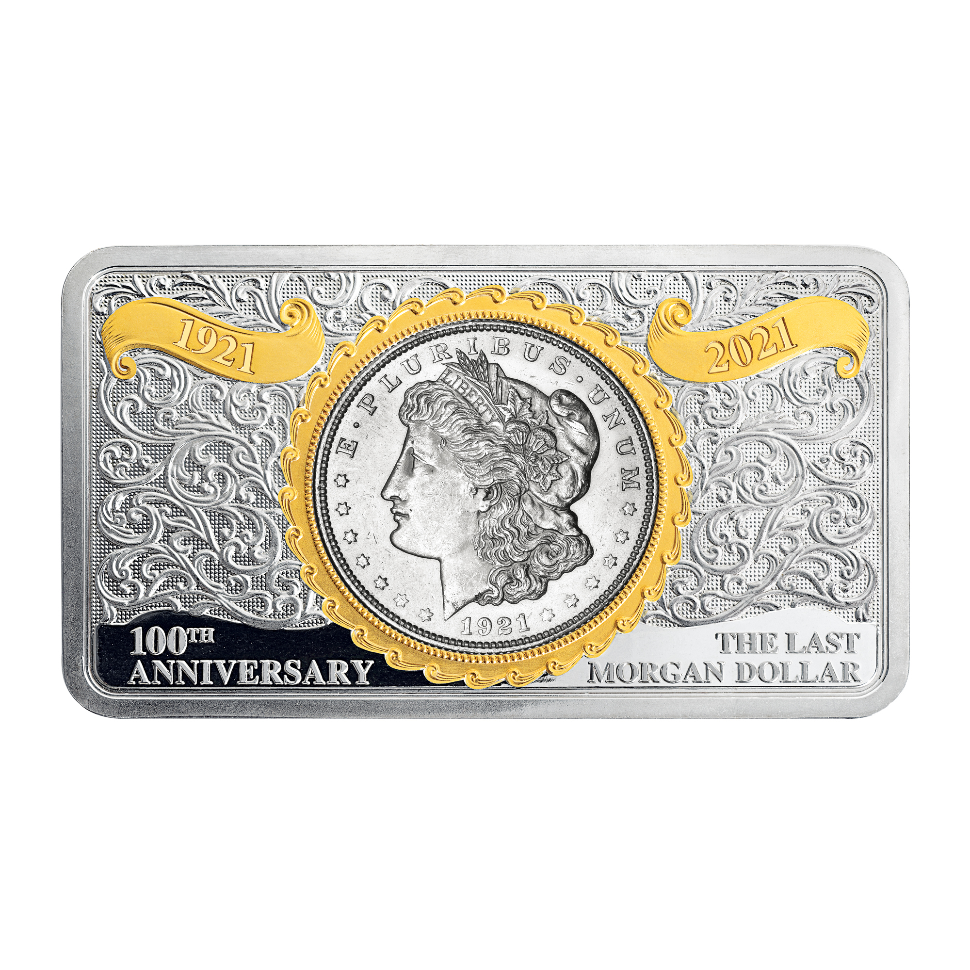 The 1921 Morgan Silver Dollar 100th Anniversary Tribute 6700 0018 a display