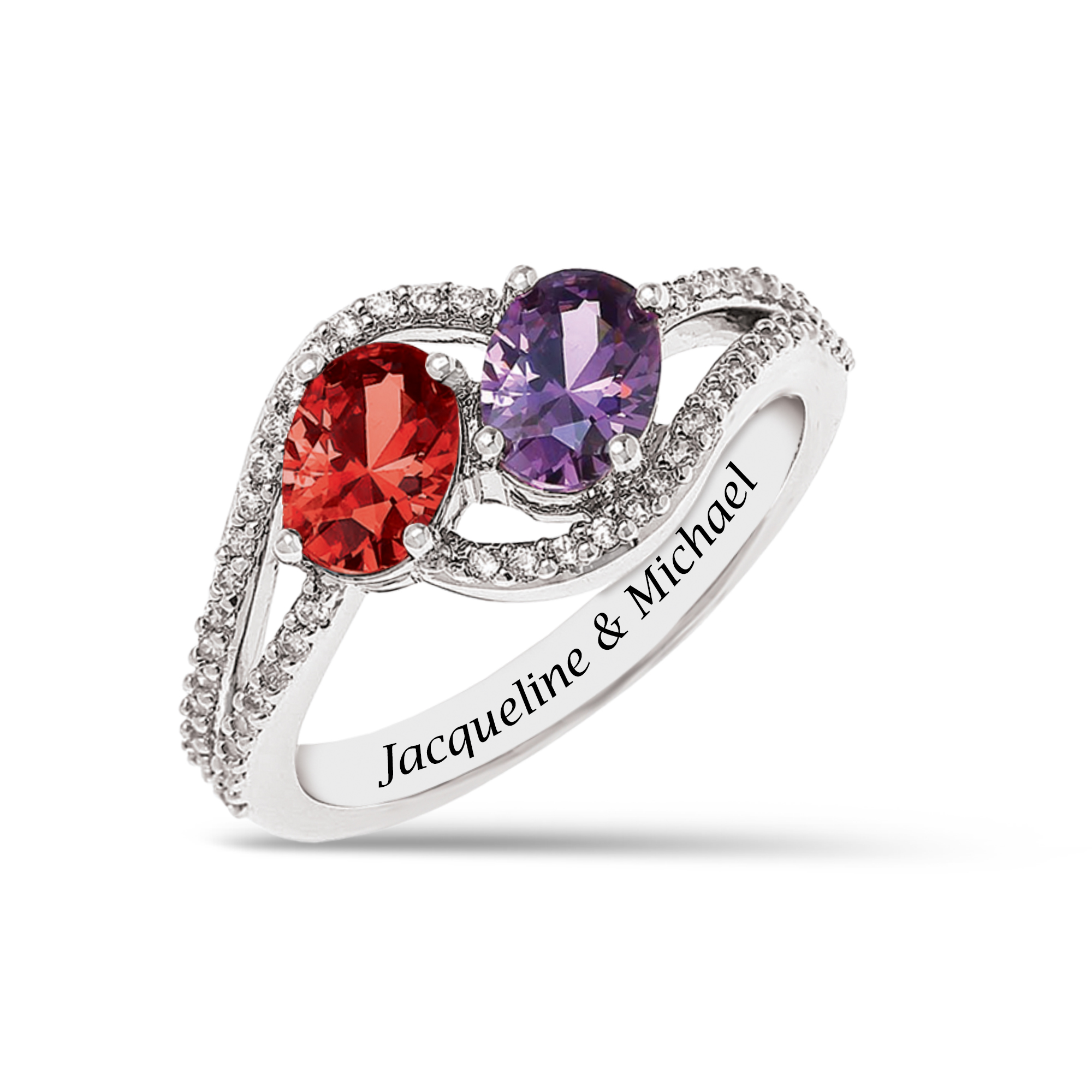 Birthstone swirl ring discount