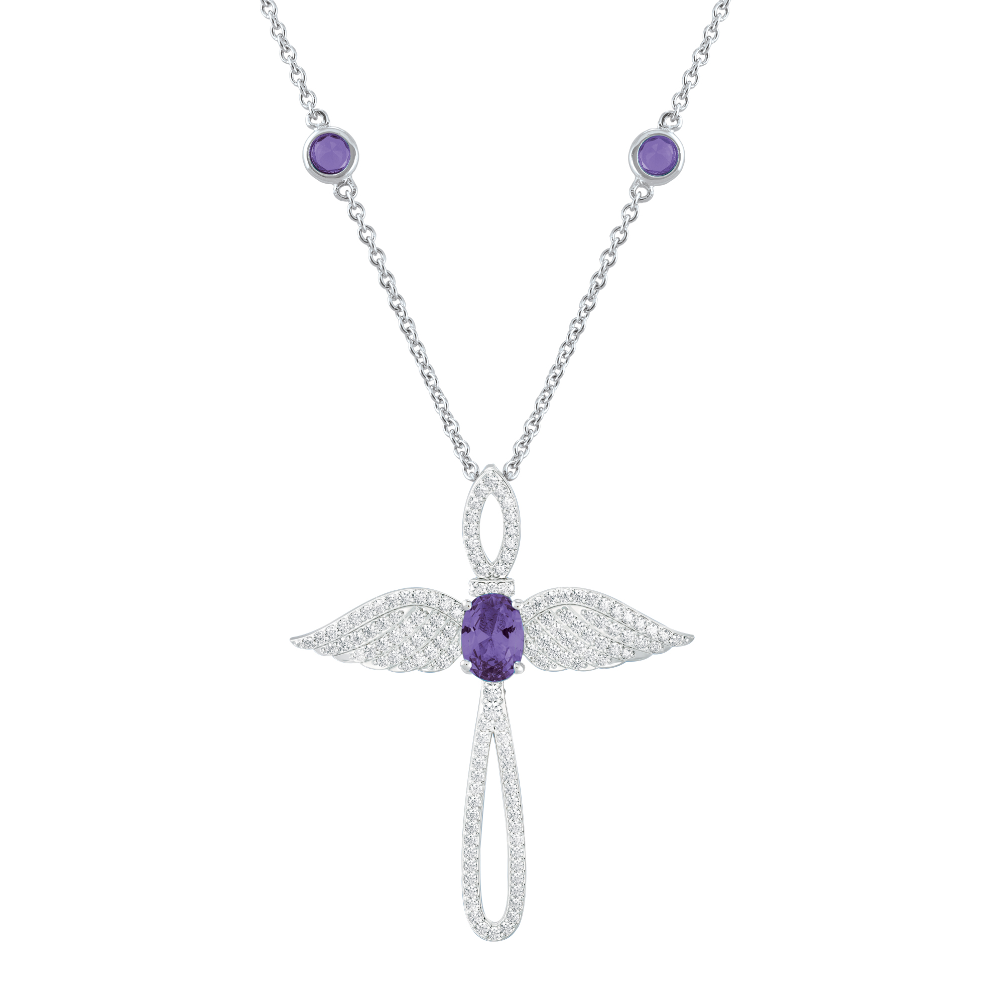 Touched by an Angel Birthstone Necklace 6842 0017 a main