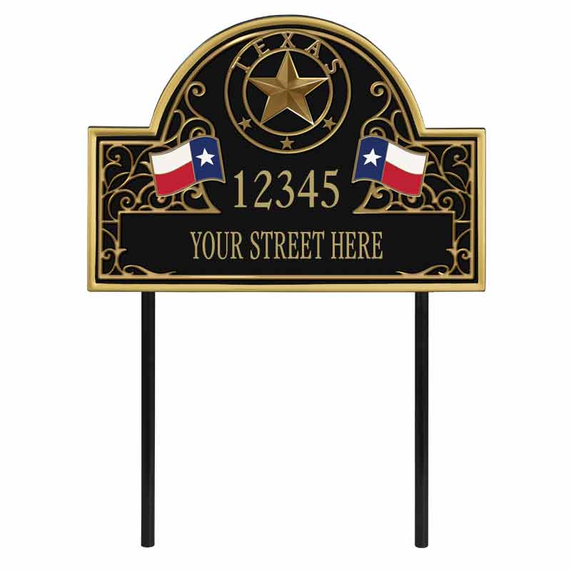 The Texas Personalized Address Plaque
