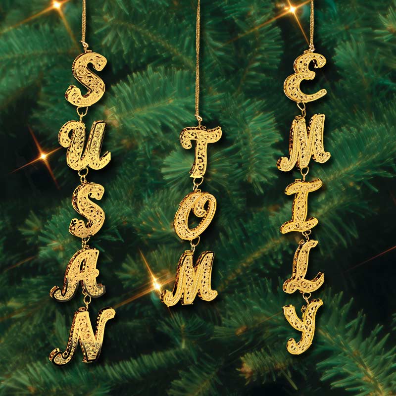 Uniquely Yours Personalized Gold Christmas Ornaments 0084 0041 a main