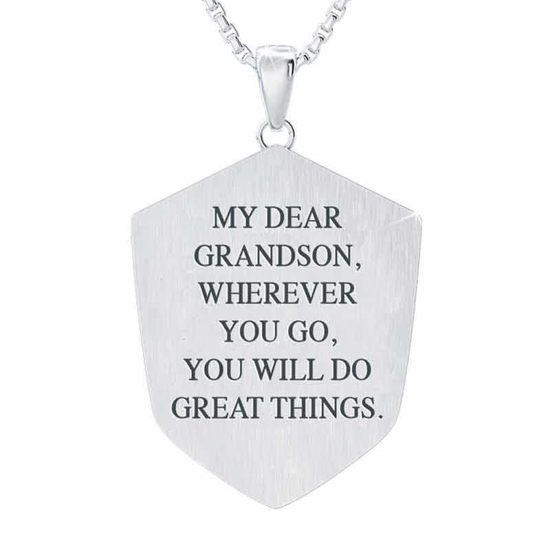 Blessed Grandson Shield Pendant 2258 001 3 1
