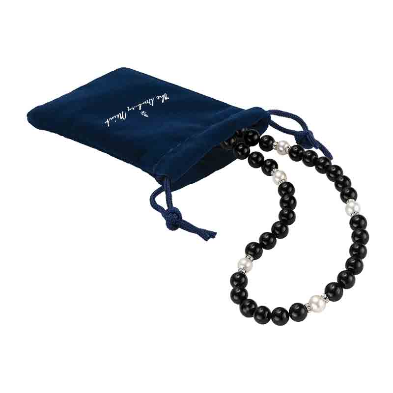 Mystic Splendor Pearl  Onyx Necklace 4989 001 5 1