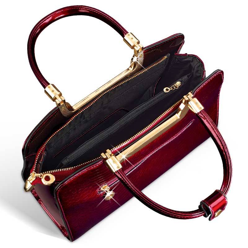 Ruby Red Genuine Leather Handbag 5619 001 0 1