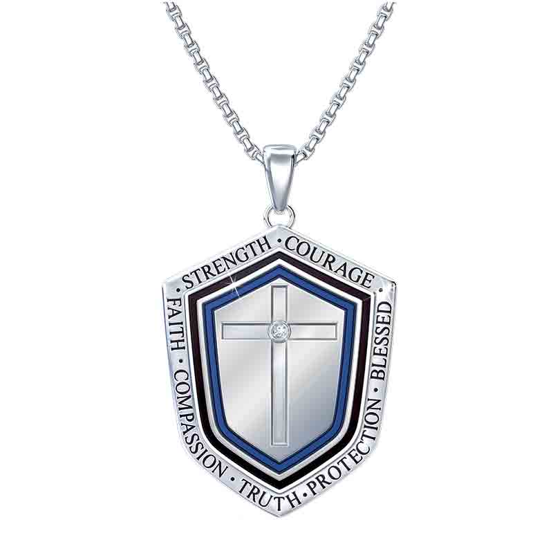 Blessed Son Shield Pendant