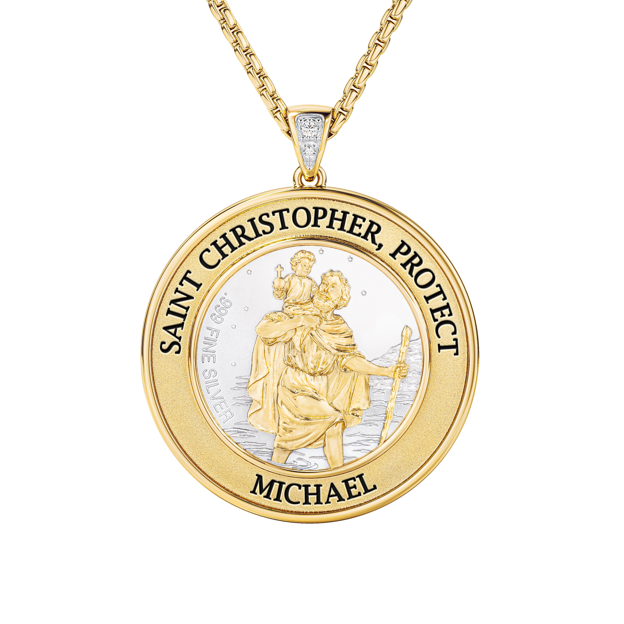 Personalized st christopher necklace hotsell