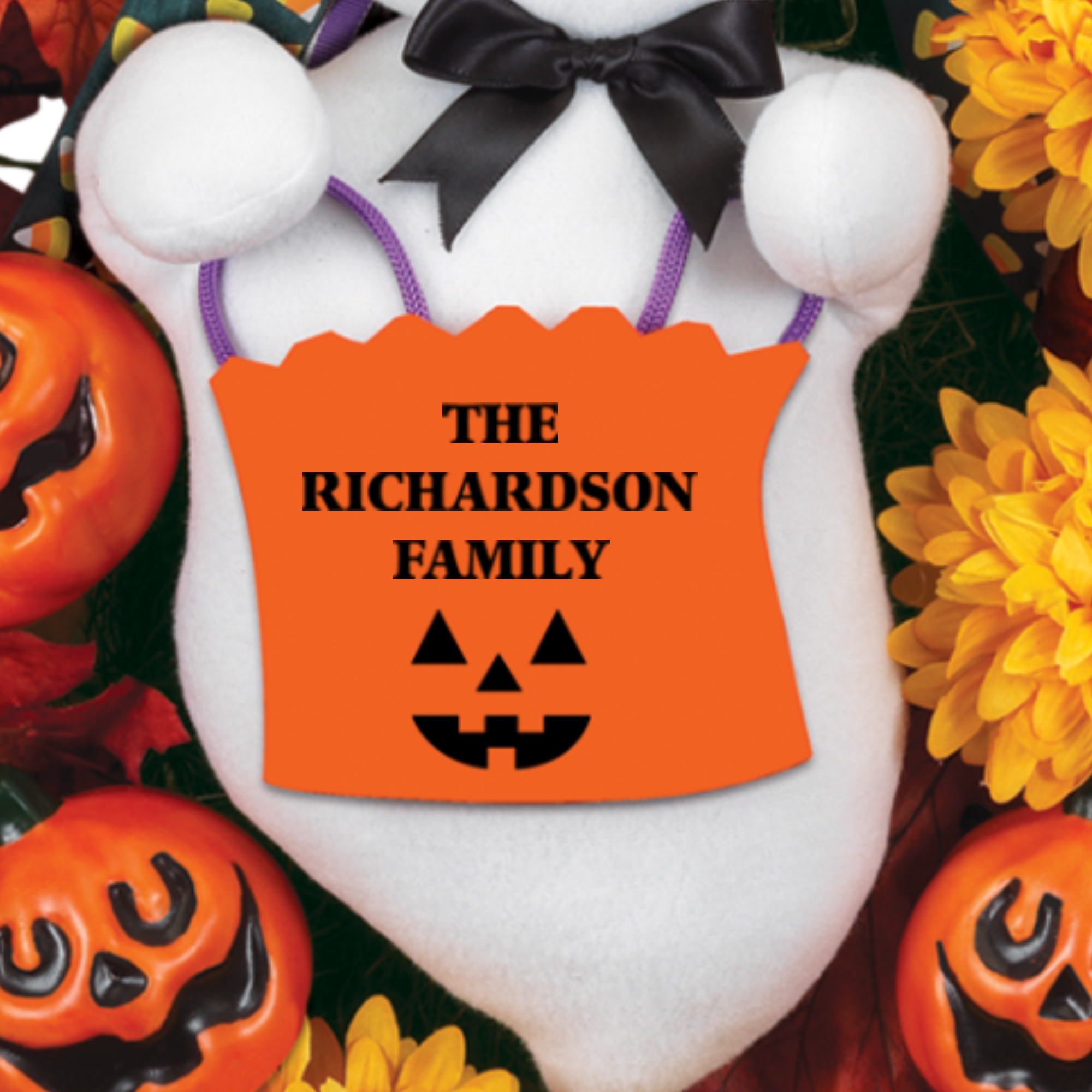 The Personalized Family Halloween Wreath 2379 0041 a main
